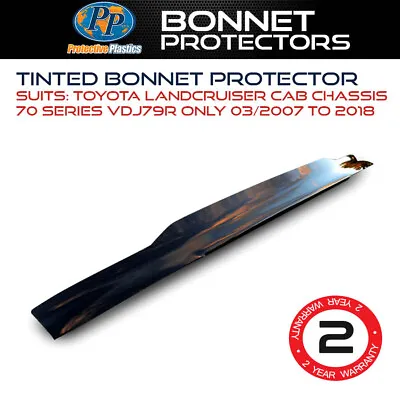 Tinted Bonnet Protector Fits Toyota Landcruiser 70 Series Chassis VDJ79R 2007-16 • $116.99