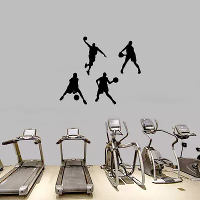 $4.99 • Buy Basketball Player Wall Sticker Sport Vinyl Art Decals Art Kids Room Decor Black