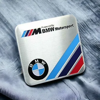 Powered By Bmw Motosport M Logo Badge Emblem Metal Adhesive Sticker • $15.90