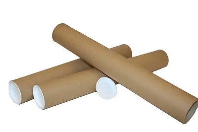£4.92 • Buy A1 A2 A3 A4 Bulk Postal Tubes Packing Tubes + End Caps Many Sizes Poster Tubes