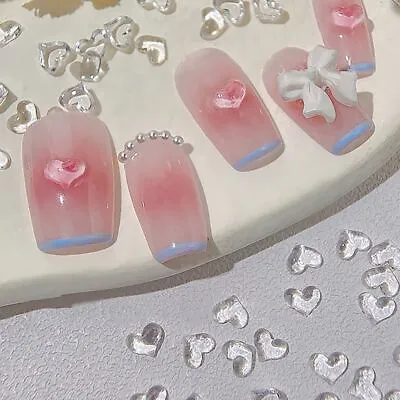 $2.71 • Buy Heart Nail Charms Manicure Accessories Nail Art Jewelry 3D Nail Art Decoration