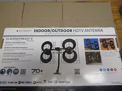 Antennas Direct C4-CJM ClearStream 4 UHF In/Outdoor Antenna W/ Mount 70+ • $49.95