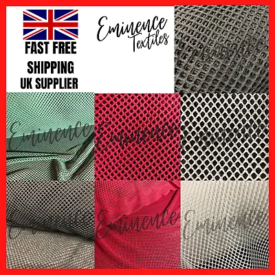 Fish Net Airtex Mesh Fabric Polyester Stretch Material Lining Quality 150cm Wide • £38.75