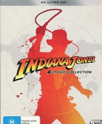 $105 • Buy Indiana Jones 4-movie Collection BLu-ray NEW Raiders Of Lost Ark Region B