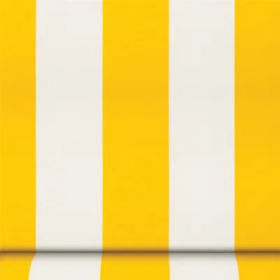 Sunbrella Canvas Fabric Yellow And White Stripes For Awnings Seating And Marine • $31.36