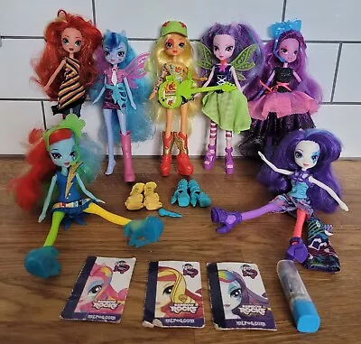 My Little Pony Equestria Girls Rainbow Rocks Bundle X 7 Dolls & Accessories • £16.99