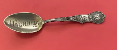 Magnolia Massachusetts Gold Wash Bowl Sterling Silver 31.8g 5.75” Souvenir Spoon • $34.99