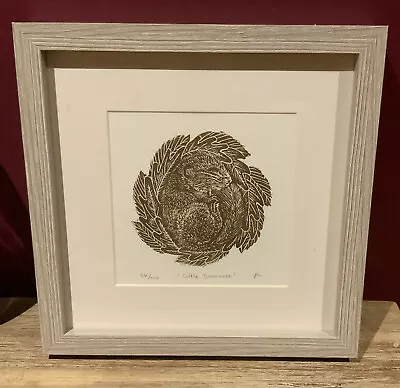 Original Limited Edition Lino Print / Linocut Of A Dormouse • £25