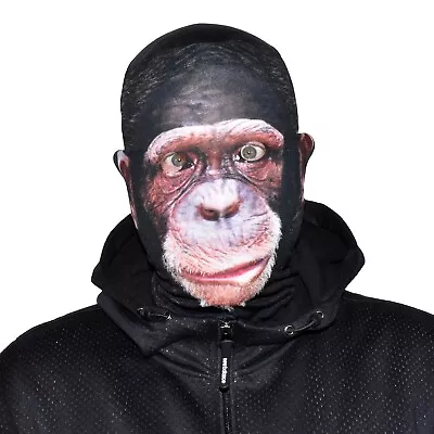 Monkey Design 3D Effect Lycra Fabric Face Mask Halloween Fancy Dress FS162 • $14.64