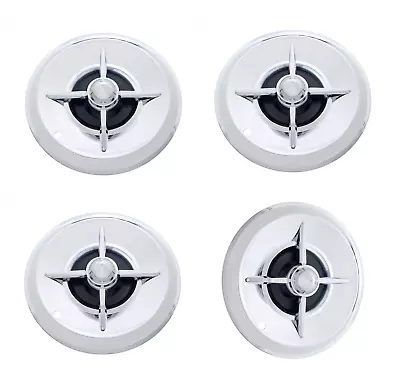 $219.99 • Buy (Set/4) Chrome 14  Lancer Style Hubcaps Wheel Covers Crossbar Hot Rod Custom