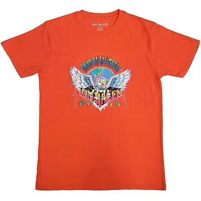 VAN HALEN  - Official Unisex T- Shirt - Eagle '84  (Eco-Friendly) Orange Cotton • £16.99