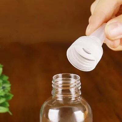 £7.76 • Buy 10pcs Plastic Nozzle Dropper Caps Spout Clear 100ml Twist Top Empty Bottles