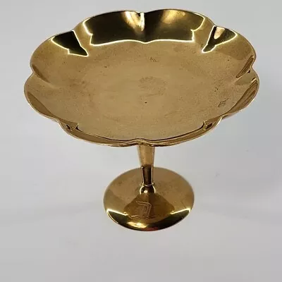 VTG B. Altman & Co. Dirigold Pedestal Compote Dish Candy Scallop Centerpiece • $29.99