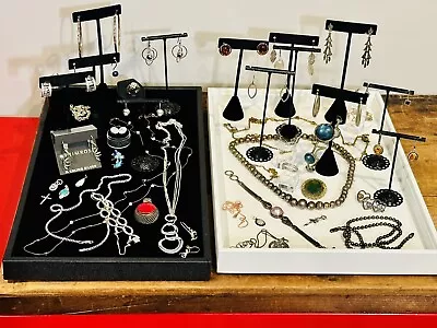 Sterling Silver Jewelry Lot-Rings Necklaces Earrings-Vintage &Not-44 Piece Total • $59