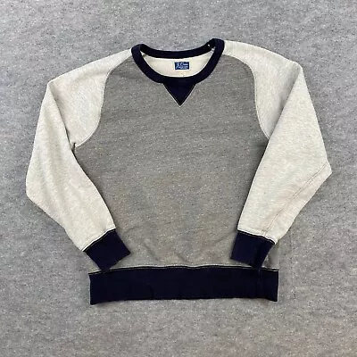 Mens J. Crew Vintage Fleece 100% Cotton Crewneck Sweatshirt Size S Gray • $21.88