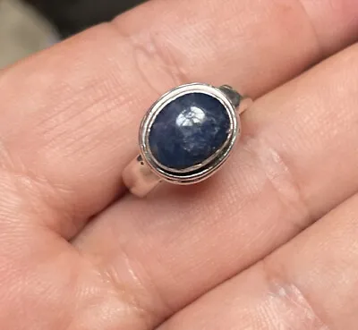 Sapphire Sterling Silver Ring Size N Vintage But Never Worn • $26.51