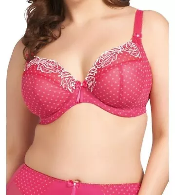 Elomi Betty Underwire Bra Size 42E Style EL8170 Red Print • $18.39