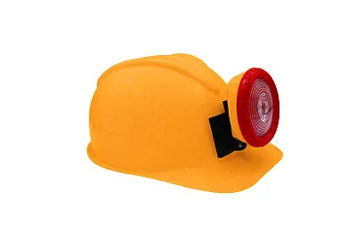 Adult Plastic Yellow Miner Helmet With Light Construction Hard Hat Costume Prop • $13.95