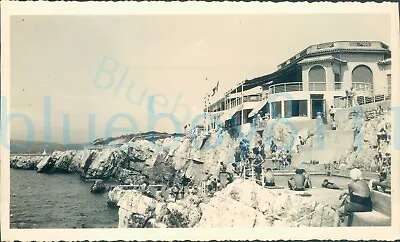 1938 Eden Rock Near Juan Les Pins Tourists Sunbathers France 5.75x3.5  • £12.96