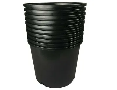 Calipots 3 Gallon - 10 Pack - Nursery Pot Black Plant Plastic Container Planter • $38