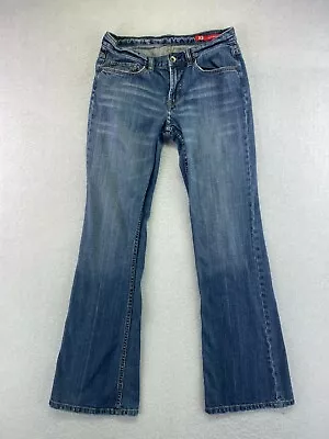 X2 Denim Laboratory Womens Size 4 Reg Frayed Medium Wash Low Rise Bootcut Jeans • $11.87