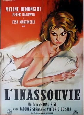 LOVE IN ROME Un Amore A Roma French Movie Poster 23x32 MYLENE DEMONGEOT • $150