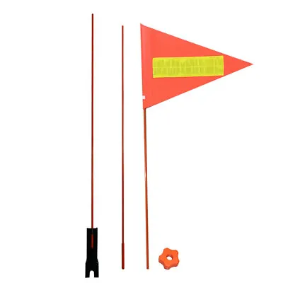 6ft Bike Safety Flag With Fiberglass Pole - Bicycle Trailer Safety Flag • $12.50