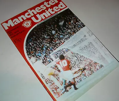 Manchester United Vs Middlesbrough. 7th October 1978. Vintage Program. • £3.49