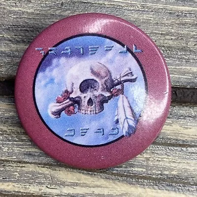 Vintage Grateful Dead 1987 Round Pin Button 1.25” Pink Skull  • $19.79