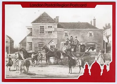 Postcard Changing Horses At The Old White Lion Coaching Inn 1825 North Finchley • £2.49