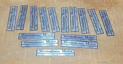 Lot Of 15 Vintage Westinghouse Motor Tags Fan Small Appliance New Old Stock • $15