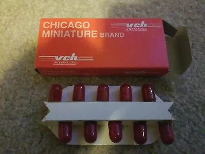 10 Chicago Miniature Lamp Bulbs New Old Stock In Original Box-Hard To Find!! Red • $8.49