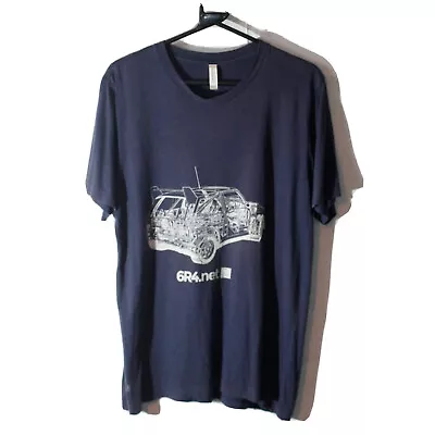 Rally Car T-Shirt Size L 6R4 MG Metro V6 Lombard RAC MENS Blue  • £11.20