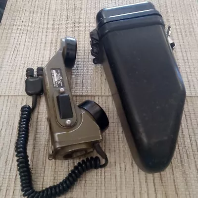 Crown Controls Corp TA-I/PT US Military Field Phone W/ Case Vintage Army Green • $250