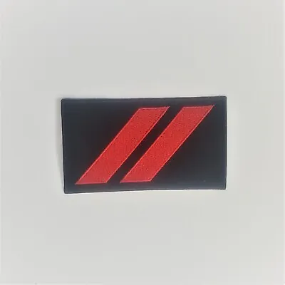 DODGE Embroidered Patch High Quality Iron-on TRACKS RECTANGLE BLACK RED • $9.99
