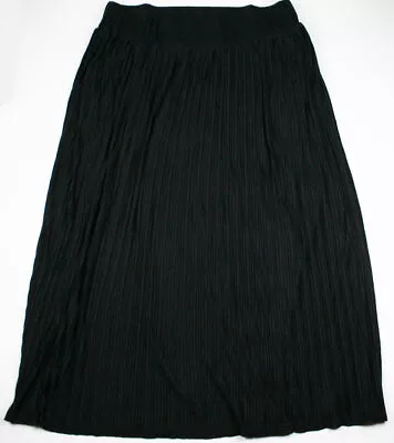 New Maternity Clothes Black Maxi Skirt Pleated Long Liz Lange NWT Size L Large • £10.48