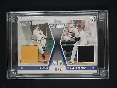 Ty Cobb Miguel Cabrera 2023 Jersey Fusion Combo Dual Swatch /50 Detroit Tigers • $49.99