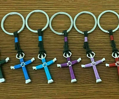 $7.77 • Buy Horseshoe Nail Disciple Cross Keychain Choose Color BUY 3 GET 1 FREE