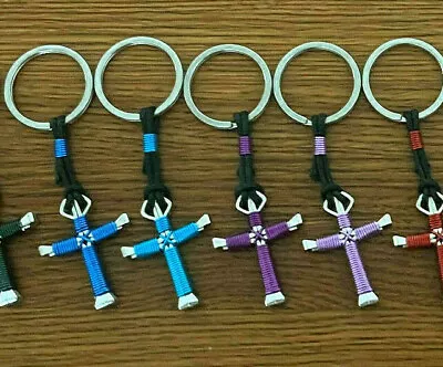 Horseshoe Nail Disciple Cross Keychain Choose Color BUY 3 GET 1 FREE • $7.77