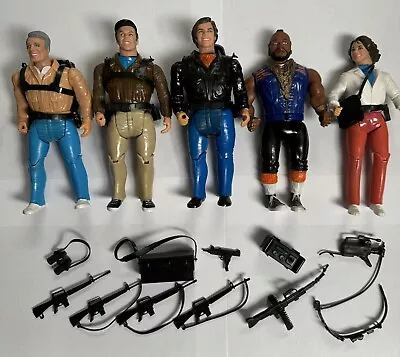 Vintage The A-Team 6  Action Figures Set Of  5 - 1983 - Galoob Cannell • £99