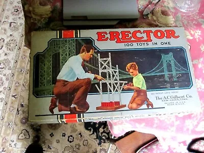 Vintage Gilbert Erector Set. No 6 1/2 From The 1950's  Working Electric Motor. • $65