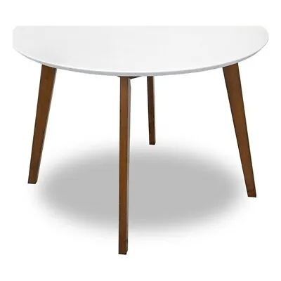 Pemberly Row Mid-Century Modern Piper White Top Walnut Dining Table • $248.90