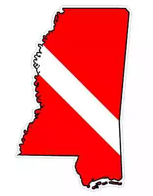 Mississippi State (Y25) Diver Down Flag Vinyl Decal Sticker Car Laptop/Netbook • $6.99