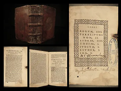 1587 Apocrypha Old Testament Holy BIBLE Vulgate Latin Kings Chronicles Job Tobit • $950