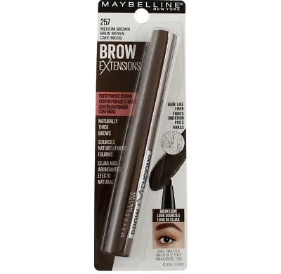 Maybelline New York Brow Extensions Fiber Eyebrow Pomade Crayon Mediu... • $15