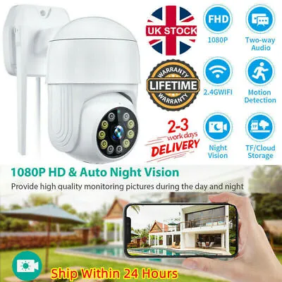 £16.59 • Buy 1080P WIFI IP Camera Wireless CCTV HD PTZ Smart Home Security IR Cam Outdoor UK