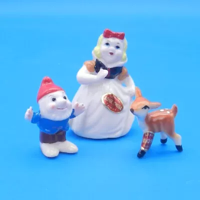 Vintage Bone China SNOW WHITE Miniature Nursery Rhyme Figurine Set *PRECIOUS* • $24.95