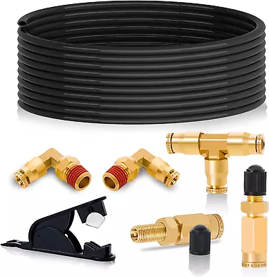 Air Bag Fiitings For Air Shock Line Kit 1/4  Air Line 30 FT PA Hose Tubing & DO • $39.64