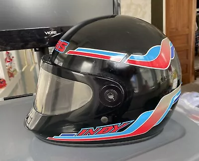 Vintage Polaris Indy Snowmobile Helmet  Retro Full Face Wedge Medium • $59