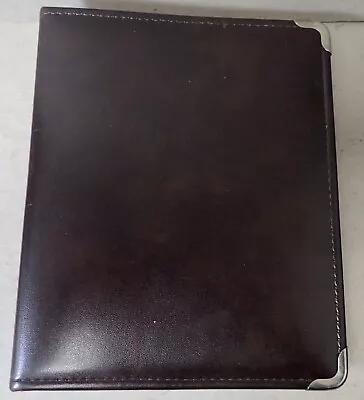 Vintage Brown Leather 3-Ring Binder Portfolio 9  X 7  • $17.99